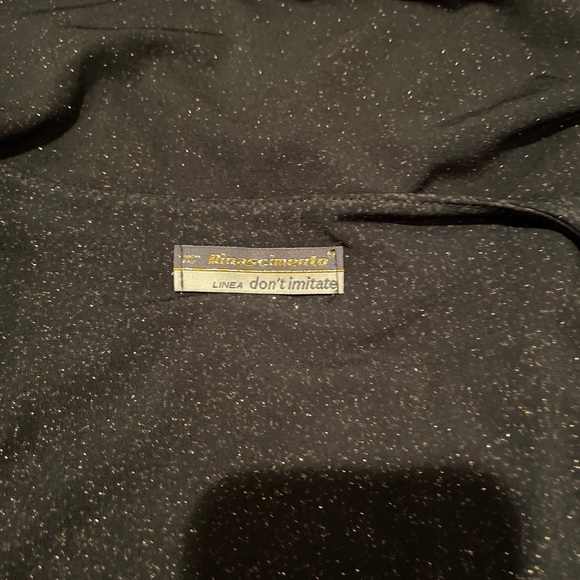 Rinascimento Empire Waist Black Metallic Mini Dress - Picture 9 of 11